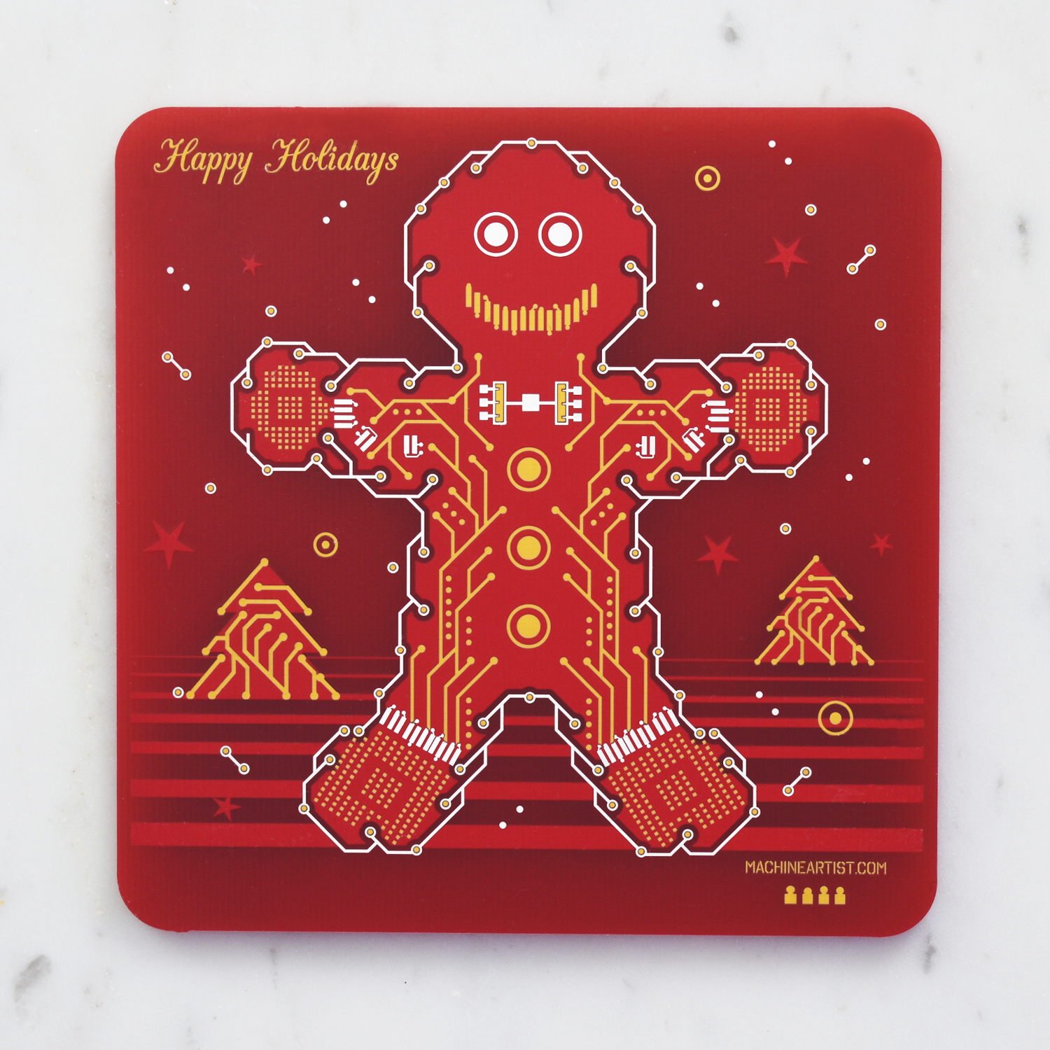 PCB Coasters Christmas